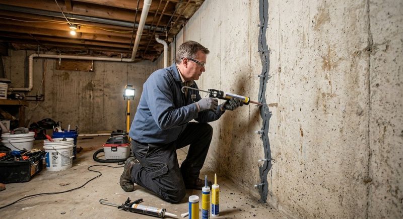 Basement Crack Repair in Norwich, CT