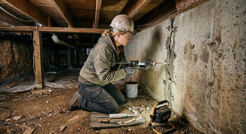 Basement Foundation Repair in Mystic, CT