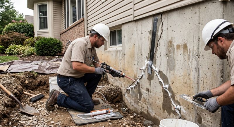 Cracked Foundation Repair in Quaker Hill, CT