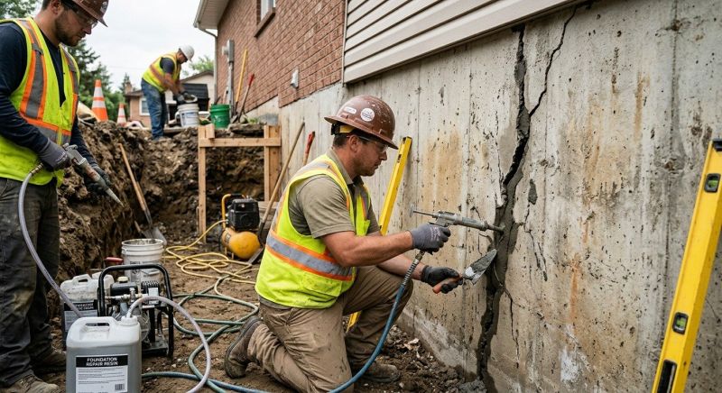 Cracked Foundation Repair in West Kingston, RI