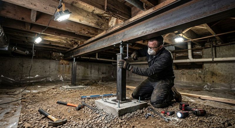 Crawlspace Structural Repair in Norwich, CT