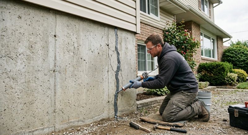 Foundation Crack Sealing in Norwich, CT