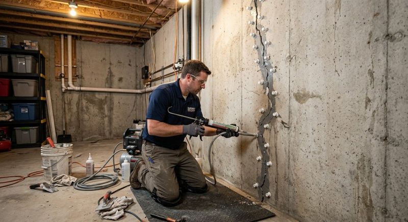Foundation Crack Sealing in Norwich, CT