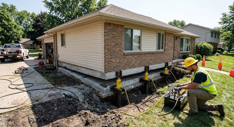 Foundation Lifting in West Greenwich, RI