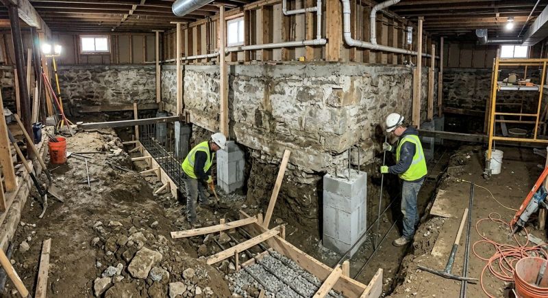 Foundation Underpinning in Norwich, CT