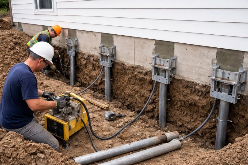 Helical Piers Installation in Norwich, CT