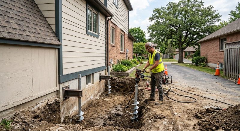 Helical Pile Installation in Norwich, CT