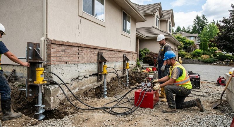 Sinking Foundation Lifting in Norwich, CT