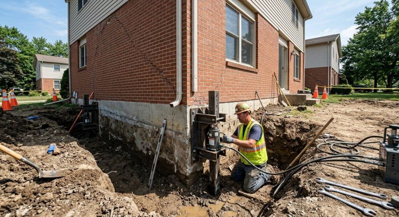 Sinking Foundation Repair in Charlestown, RI