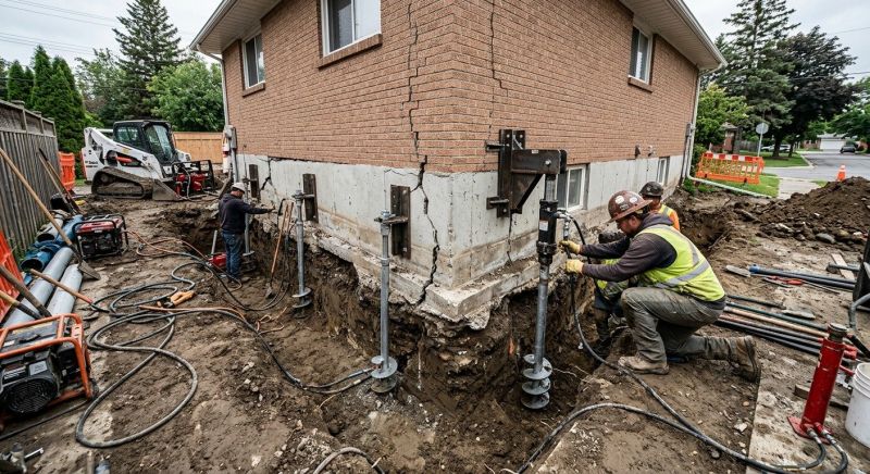 Sinking Foundation Repair in New London, CT
