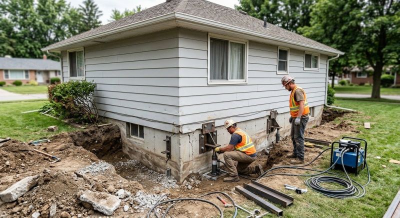 Sinking Foundation Repair in Plainfield, CT