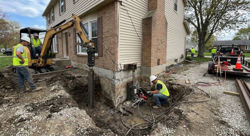 Sinking Foundation Repair in Quaker Hill, CT