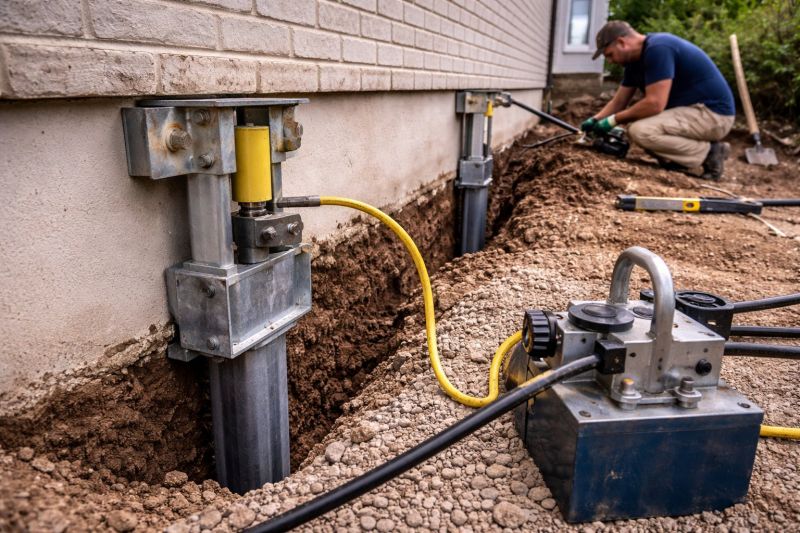 Sinking Foundation Repair in Waterford, CT
