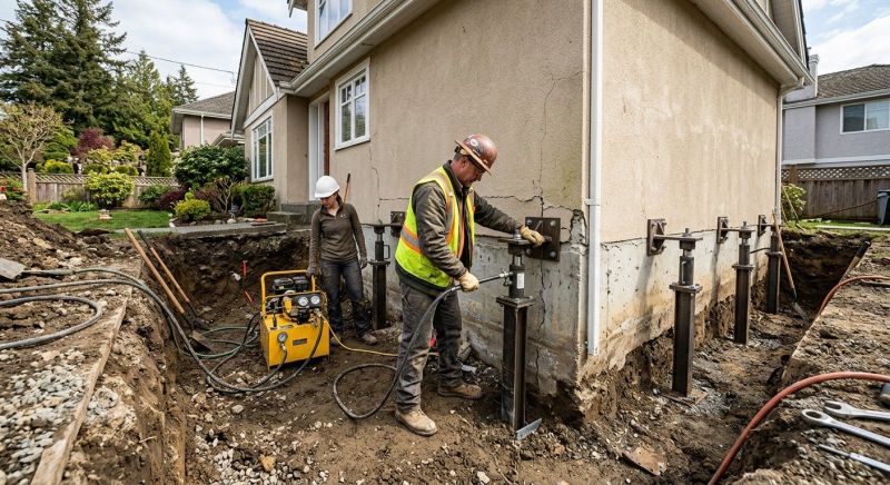 Sinking Foundation Repair in Willimantic, CT